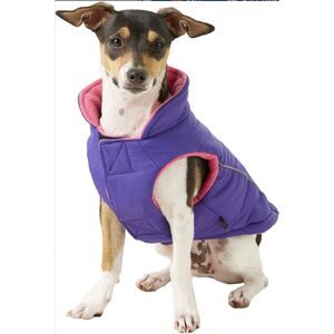 Gooby Sports Dog & Cat Vest Coat Jacket, Purple, Medium